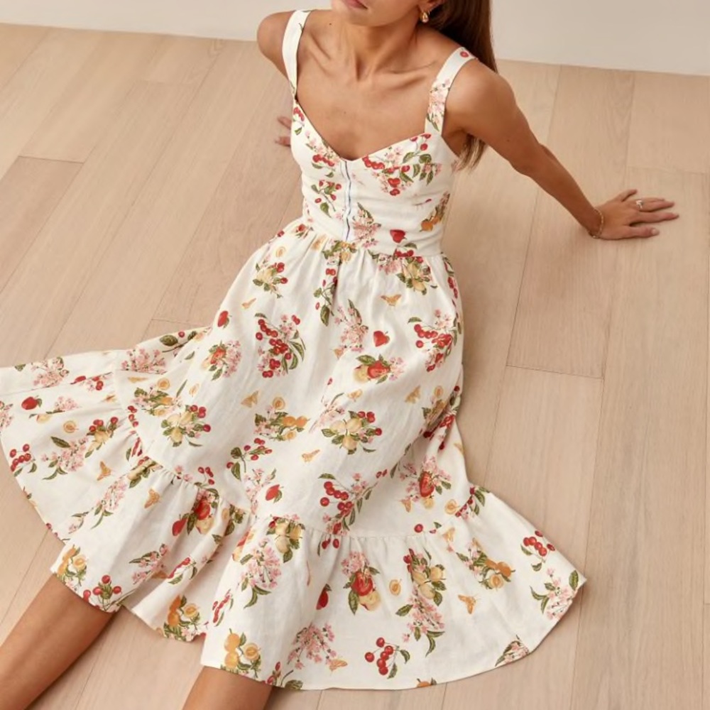 Reformation Docli Linen Dress